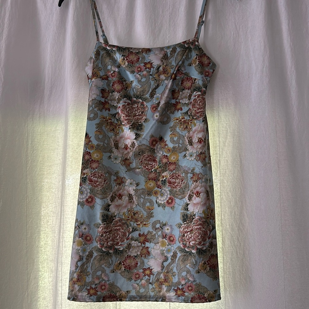 Sateen Urban Outfitters Mini Slip Dress